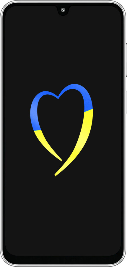 Силиконовый чехол Жёлто-голубое сердце для Samsung Galaxy M36 - 885u-4103 изображение 