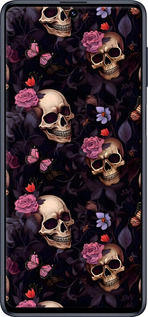 TPU чехол Черепи та троянди для Samsung Galaxy M51 M515F - 6316b-1944 изображение 
