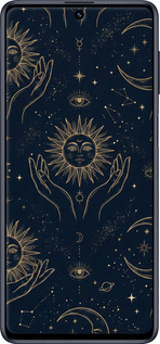TPU чехол Celestial Harmony: Sun & Moon Gold Mystic Pattern для Samsung Galaxy M51 M515F - 6778b-1944 изображение 