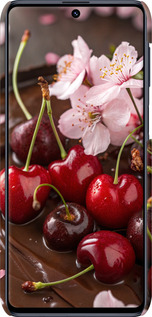 3D пластиковий матовий чехол Вишня у шоколаді для Samsung Galaxy M51 M515F - 6698m-1944 изображение 