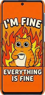 3D пластиковий матовий чехол Funny Cat для Samsung Galaxy M51 M515F - 6786m-1944 изображение 