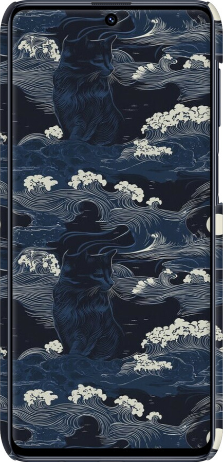 3D пластиковый матовый чехол Морская тематика в стиле арт-деко для Samsung Galaxy M51 M515F - 6520m-1944 изображение 