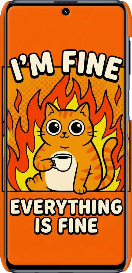 3D пластиковий матовий чехол Funny Cat для Samsung Galaxy M51 M515F - 6786m-1944 изображение 