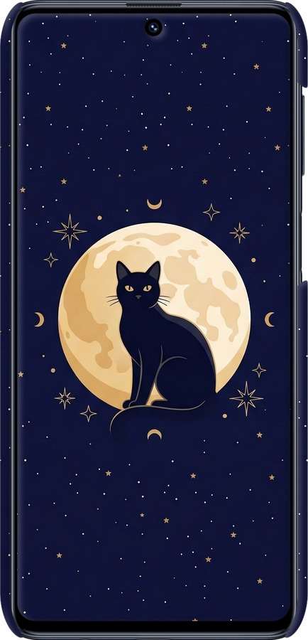 3D пластиковий матовий чехол Cute Cat Celestial/Witchy для Samsung Galaxy M51 M515F - 6787m-1944 изображение 