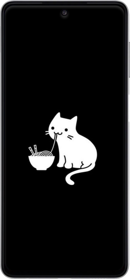 TPU чехол С милым котом на черном фоне для Samsung Galaxy M52 M526B - 6528b-2490 изображение 