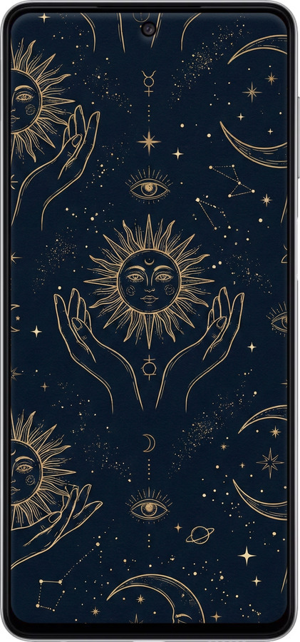 TPU чехол Celestial Harmony: Sun & Moon Gold Mystic Pattern для Samsung Galaxy M52 M526B - 6778b-2490 изображение 