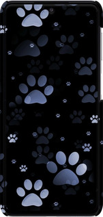 3D пластиковый матовый чехол С синими отпечатками лап для Samsung Galaxy M52 M526B - 6441m-2490 изображение 