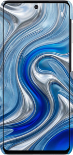 3D пластиковый матовый чехол Liquid Chrome для Samsung Galaxy M52 M526B - 6781m-2490 изображение 