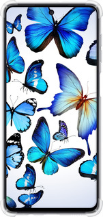 Силикон с усиленными углами чехол Бабочки для Samsung Galaxy M52 M526B - 6023sp-2490 изображение 