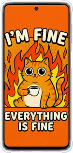 Силикон с усиленными углами чехол Funny Cat для Samsung Galaxy M52 M526B - 6786sp-2490 изображение 