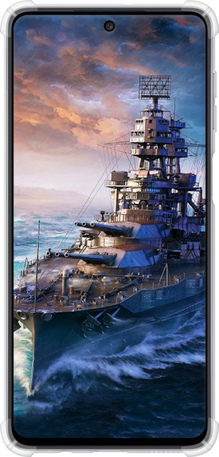 Силикон с усиленными углами чехол Военный корабль, world of tanks, wargaming для Samsung Galaxy M52 M526B - 6461sp-2490 изображение 
