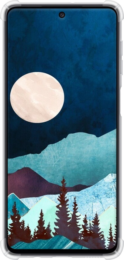 Силикон с усиленными углами чехол Горная идиллия ночной пейзаж для Samsung Galaxy M52 M526B - 6488sp-2490 изображение 