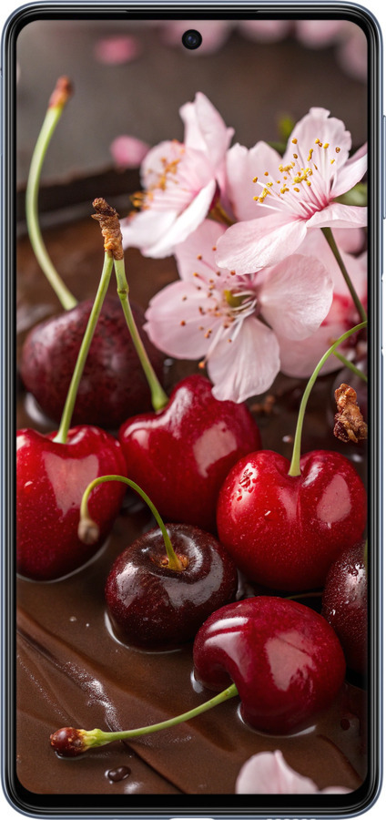 TPU чехол Вишня у шоколаді для Samsung Galaxy M53 M536B - 6698b-2608 изображение 