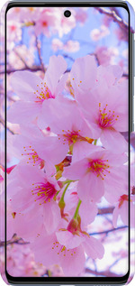 3D пластиковый матовый чехол Сакура для Samsung Galaxy M53 M536B - 6029m-2608 изображение 