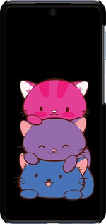 3D пластиковий матовий чехол Милі котятка для Samsung Galaxy M53 M536B - 6518m-2608 изображение 