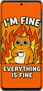 3D пластиковий матовий чехол Funny Cat для Samsung Galaxy M53 M536B - 6786m-2608 изображение 