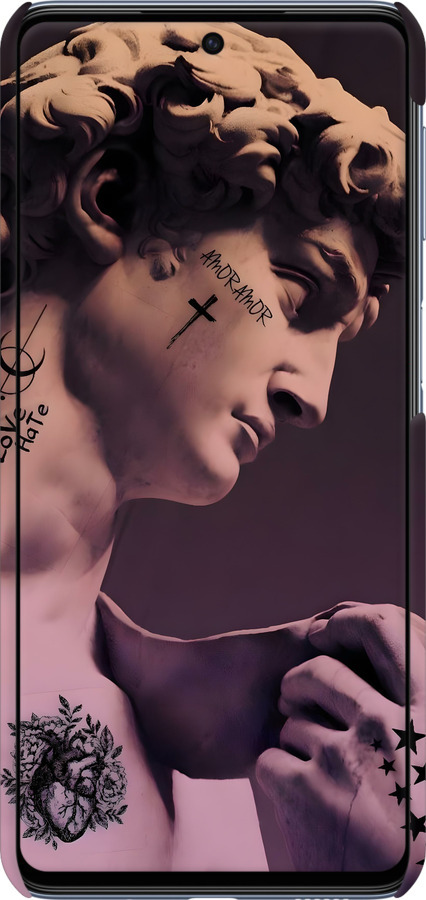 3D пластиковый матовый чехол Давид для Samsung Galaxy M53 M536B - 6302m-2608 изображение 