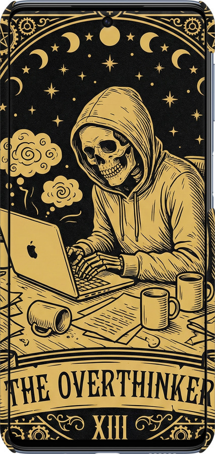 3D пластиковый матовый чехол The Overthinker для Samsung Galaxy M53 M536B - 6774m-2608 изображение 