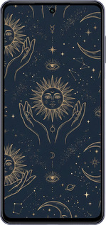Силіконовий чехол Celestial Harmony: Sun & Moon Gold Mystic Pattern для Samsung Galaxy M54 - 6778u-3039 изображение 