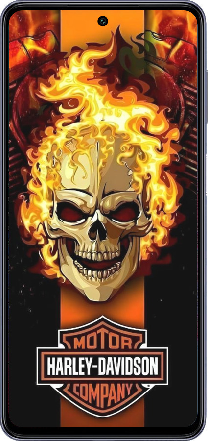 Силиконовый чехол Харлей девидсон для Samsung Galaxy M54 - 6370u-3039 изображение 