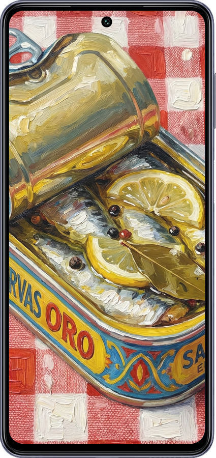 Силиконовый чехол Vintage Sardine Tin Phone для Samsung Galaxy M54 - 6772u-3039 изображение 