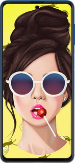 Силіконовий чехол Дівчина з чупа-чупсом для Samsung Galaxy M62 - 3979u-2263 изображение 