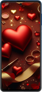 Силіконовий чехол Сердечки v3 для Samsung Galaxy M62 - 5833u-2263 изображение 