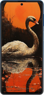 Силиконовый чехол Лебедь для Samsung Galaxy M62 - 5964u-2263 изображение 