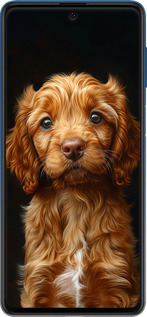 Силіконовий чехол Cocker spaniel на чорному фоні для Samsung Galaxy M62 - 6137u-2263 изображение 