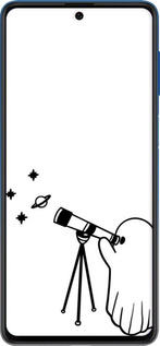 Силиконовый чехол Привидение астроном для Samsung Galaxy M62 - 6444u-2263 изображение 