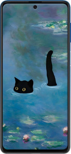Силіконовий чехол Із зображенням кота та водяної лілії Monet для Samsung Galaxy M62 - 6519u-2263 изображение 