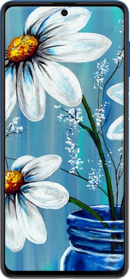 Силиконовый чехол Красивые арт-ромашки для Samsung Galaxy M62 - 4031u-2263 изображение 