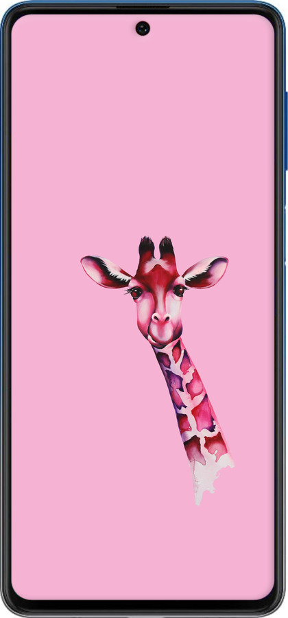 Силиконовый чехол Розовая жирафа для Samsung Galaxy M62 - 4441u-2263 изображение 