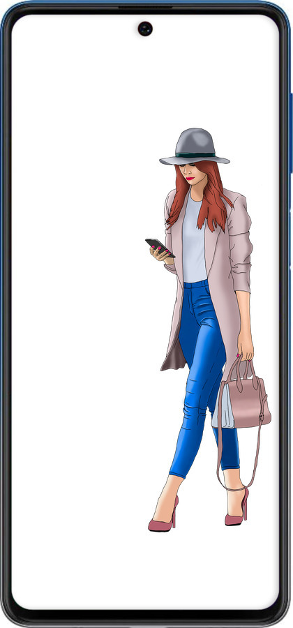 Силиконовый чехол Девушка 1 для Samsung Galaxy M62 - 4751u-2263 изображение 