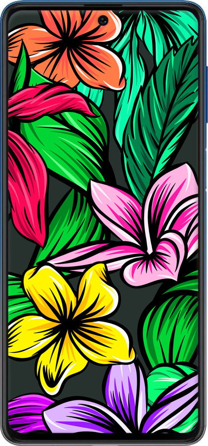 Силіконовий чехол Тропічні квіти 1 для Samsung Galaxy M62 - 4753u-2263 изображение 