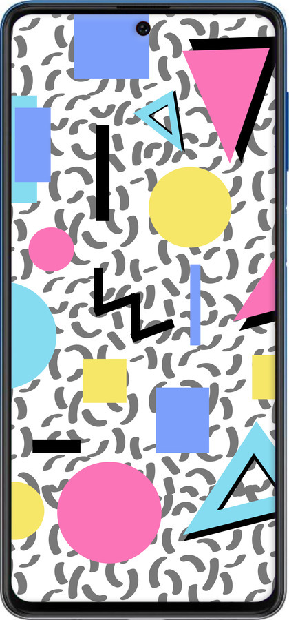 Силиконовый чехол Color shapes для Samsung Galaxy M62 - 4893u-2263 изображение 