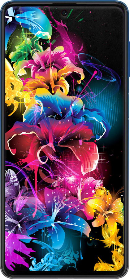 Силіконовий чехол Абстрактні квіти для Samsung Galaxy M62 - 511u-2263 изображение 