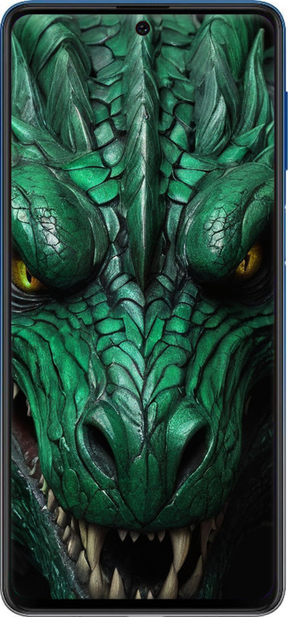 Силиконовый чехол Зелёный дракон v2 для Samsung Galaxy M62 - 5817u-2263 изображение 
