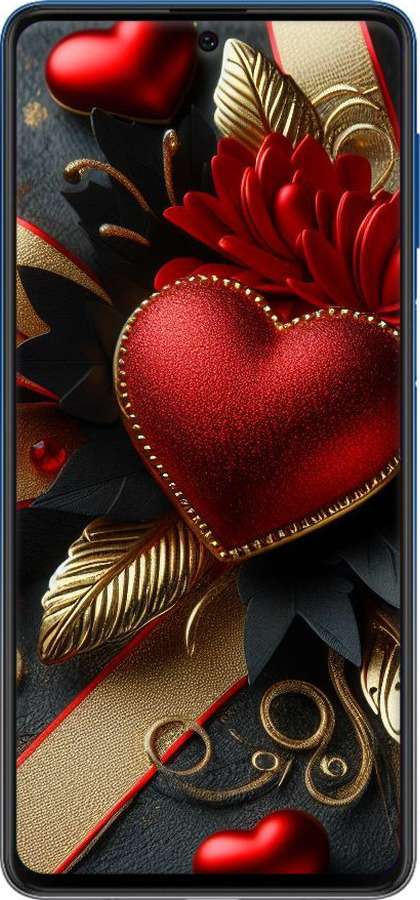 Силіконовий чехол Сердечки v2 для Samsung Galaxy M62 - 5832u-2263 изображение 