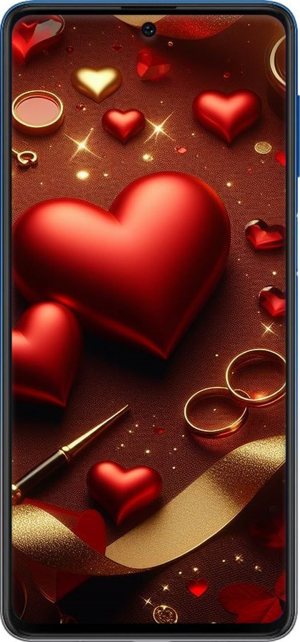 Силіконовий чехол Сердечки v3 для Samsung Galaxy M62 - 5833u-2263 изображение 