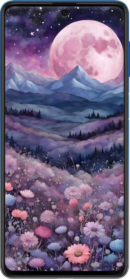 Силіконовий чехол Ніч місяць арт для Samsung Galaxy M62 - 6319u-2263 изображение 