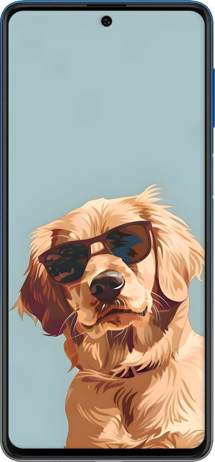 Силиконовый чехол Пес в очках для Samsung Galaxy M62 - 6381u-2263 изображение 