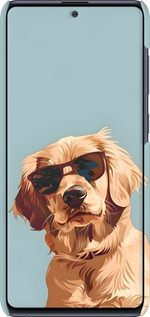 3D пластиковий матовий чехол Пес в очках для Samsung Galaxy Note 10 Lite - 6381m-1872 изображение 
