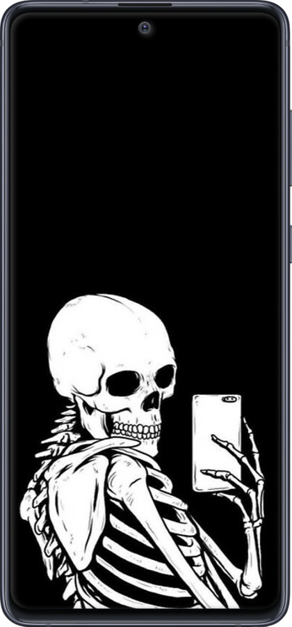 2D пластиковий чехол Скелет робить Selfie для Samsung Galaxy Note 10 Lite - 6535t-1872 изображение 