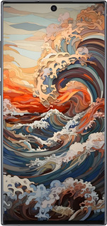 TPU чехол Арт волны для Samsung Galaxy Note 10 Plus - 6324b-1756 изображение 