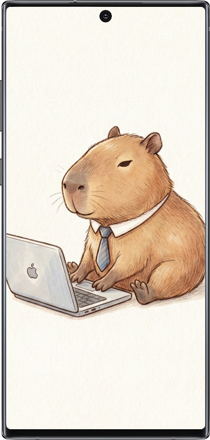 TPU чехол Funny Capybara CEO Working для Samsung Galaxy Note 10 Plus - 6777b-1756 изображение 