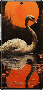 3D пластиковый матовый чехол Лебедь для Samsung Galaxy Note 10 Plus - 5964m-1756 изображение 