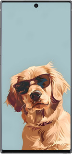 TPU чехол Пес в очках для Samsung Galaxy Note 10 - 6381b-1718 изображение 