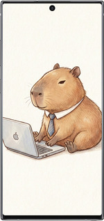 TPU чехол Funny Capybara CEO Working для Samsung Galaxy Note 10 - 6777b-1718 изображение 