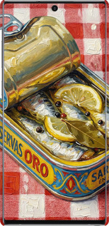 3D пластиковый матовый чехол Vintage Sardine Tin Phone для Samsung Galaxy Note 10 - 6772m-1718 изображение 